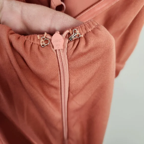 EUC Lulu's Mythical Kind of‎ Love Rusty Rose Chiffon Maxi Dress Gown (S) #0559 - Picture 9 of 11